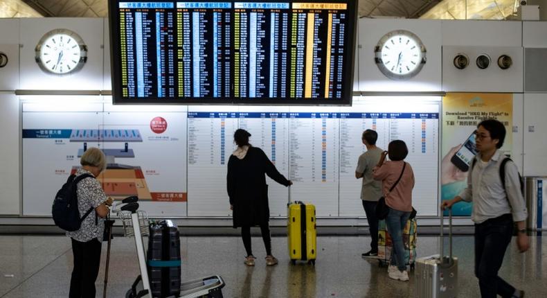 Flights were departing Hong Kong airport largely on schedule on Wednesday morning, a day after pro-democracy protesters caused chaos with a disruptive sit-in