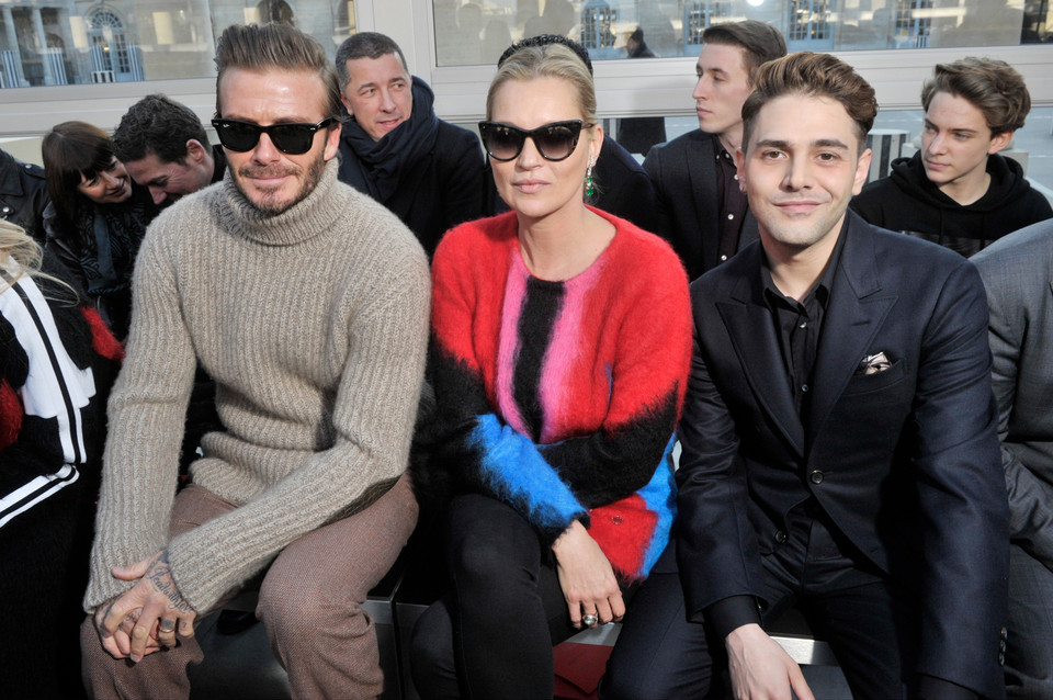 David Beckham, Kate Moss i Xavier Dolan na Paris Fashion Week 2017