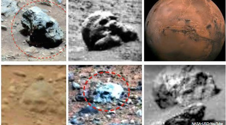 Nem ez az első eset, hogy a Marson  koponya alakzatot látnak
