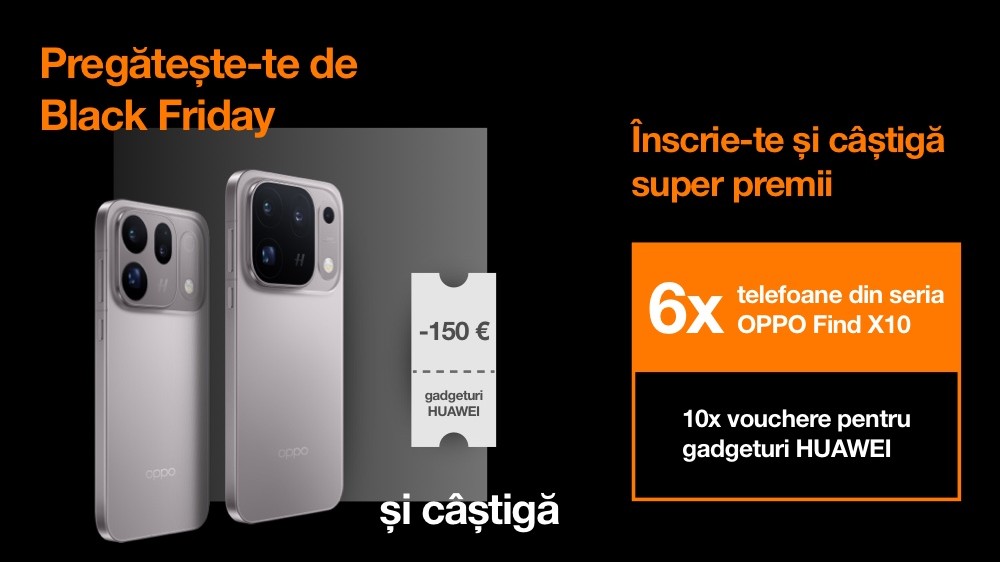 Orange dă startul la Black Friday 2026. Înscrieri în etapa de teasing cu telefoane OPPO de top și vouchere cadou, urmate de reduceri masive la servicii și electronice