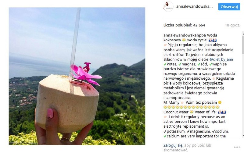 kokos - zdjecie Anny Lewandowskiej