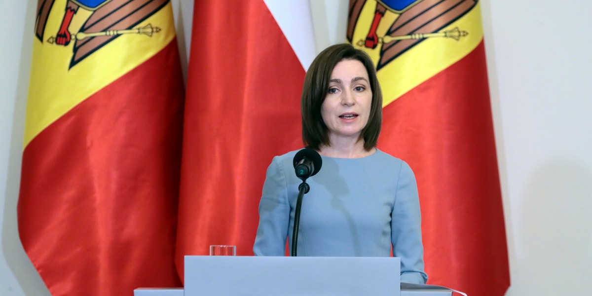 Prezydent Mołdawii Maia Sandu podczas wizyty w Polsce 2 czerwcu 2021 r.