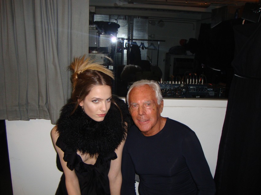 Jefimija u društvu Armanija pred početak revije u Milanu