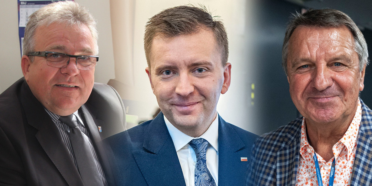 Janusz Gromek, Łukasz Schreiber i Marek Hok, rozmawiali z "Faktem" w sprawie swoich biur poselskich. 