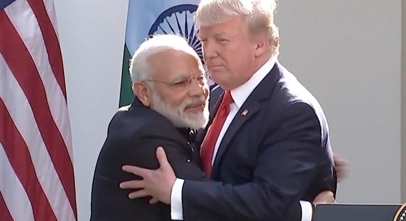 Narendra Modi and Donald Trump.