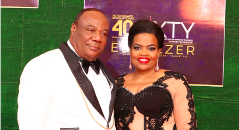 His Eminence, Archbishop Nicholas Duncan-Williams (Founder and Chairman of Dominion Television) and Rosa Whitaker (Vice-Chairperson and President of Dominion Television)