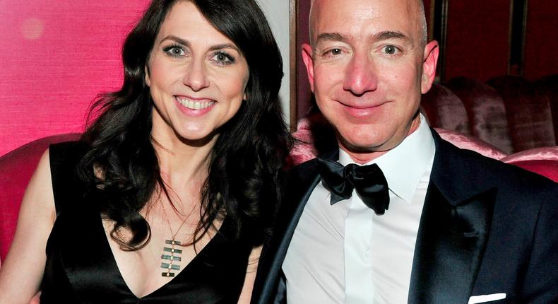 Jeff Bezos at the Amazon Studios Oscar After-Party.