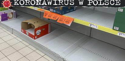 Koronawirus w Polsce. W sklepie w Cybince puste półki
