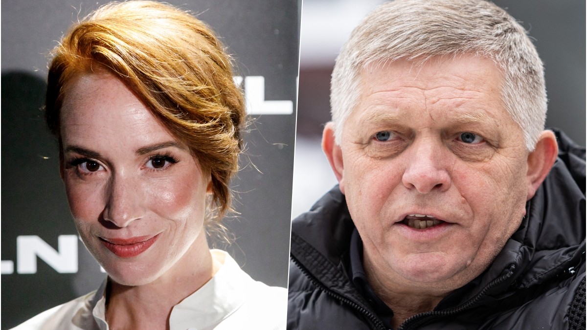 Táňa Pauhofová a Robert Fico. 