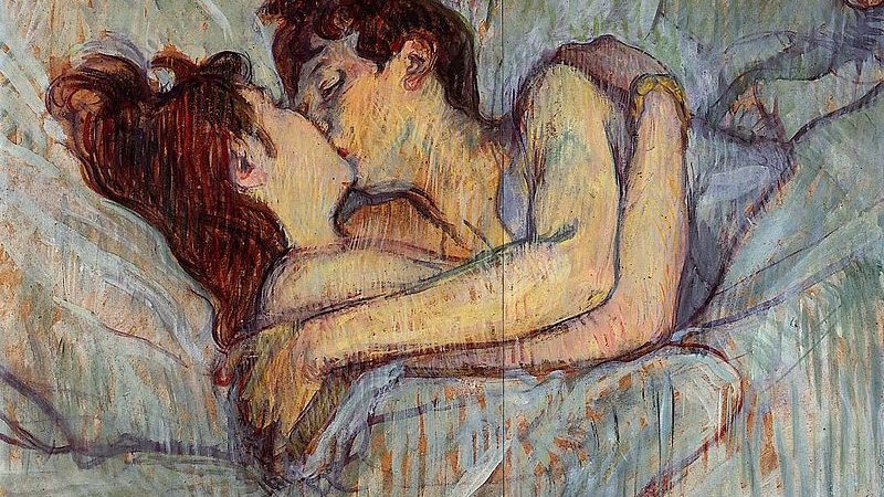 Henri de Toulouse-Lautrec, W łóżku-pocałunek, ok. 1892-1893, kolekcja prywatna