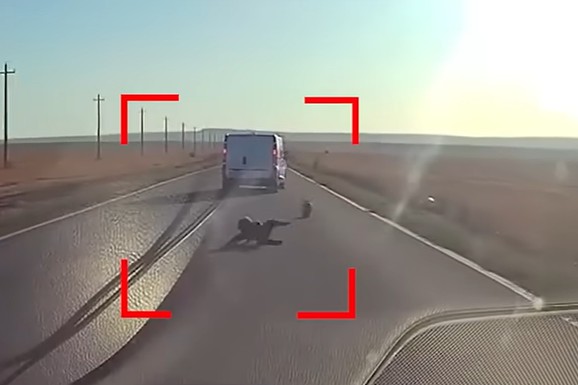 (UZNEMIRUJUĆI VIDEO) DEČAK (7) ISPAO IZ KOMBIJA U POKRETU Kotrljao se po asfaltu, pa za dlaku izbegao smrt! Užas u Rumuniji: Otac skočio pred kamion da ga spase