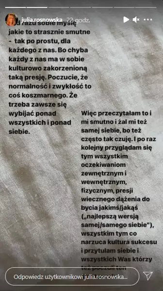 Spór o wpis Agnieszki Kaczorowskiej / Instagram
