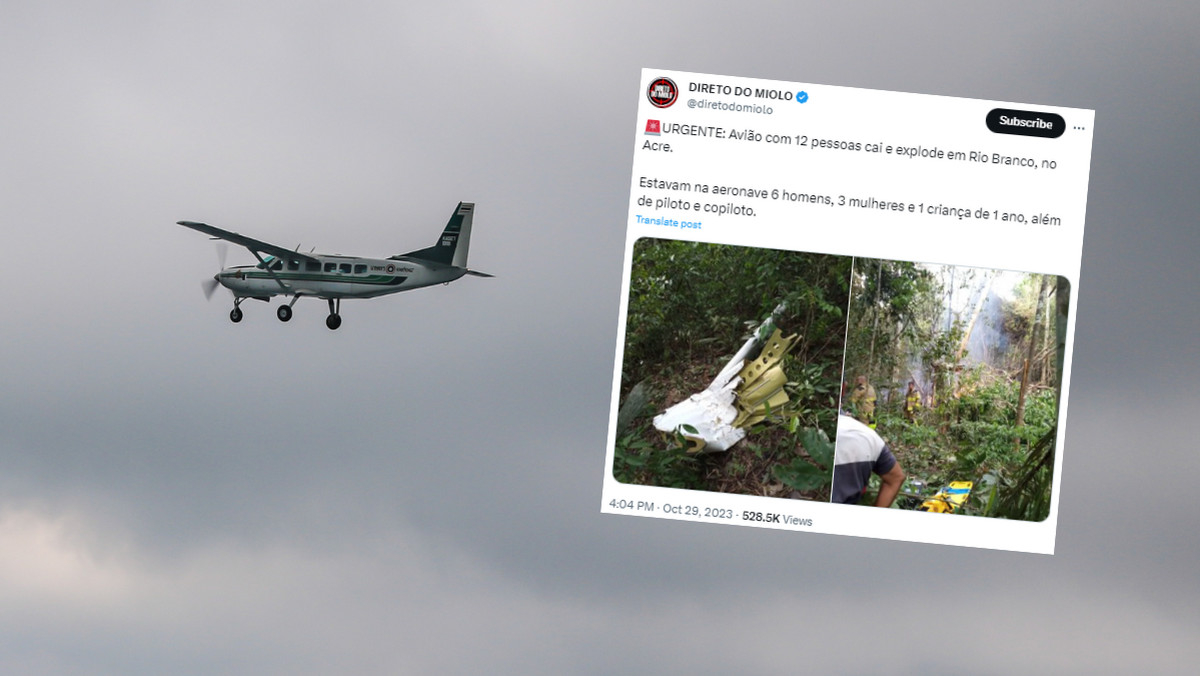 Tragedia w Brazylii. 12 osób zginęło w katastrofie lotniczej
