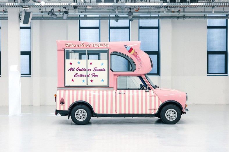 An ice cream van based on the classic Mini