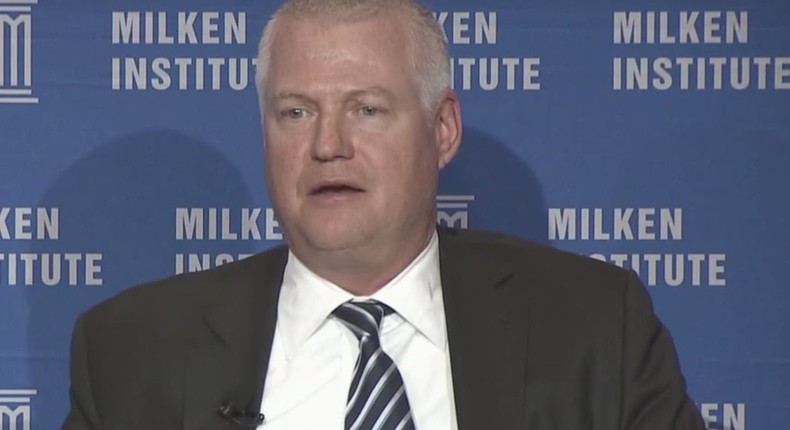 Paul Stefanick, formerly of Deutsche Bank, speaks at the Milken Institute.