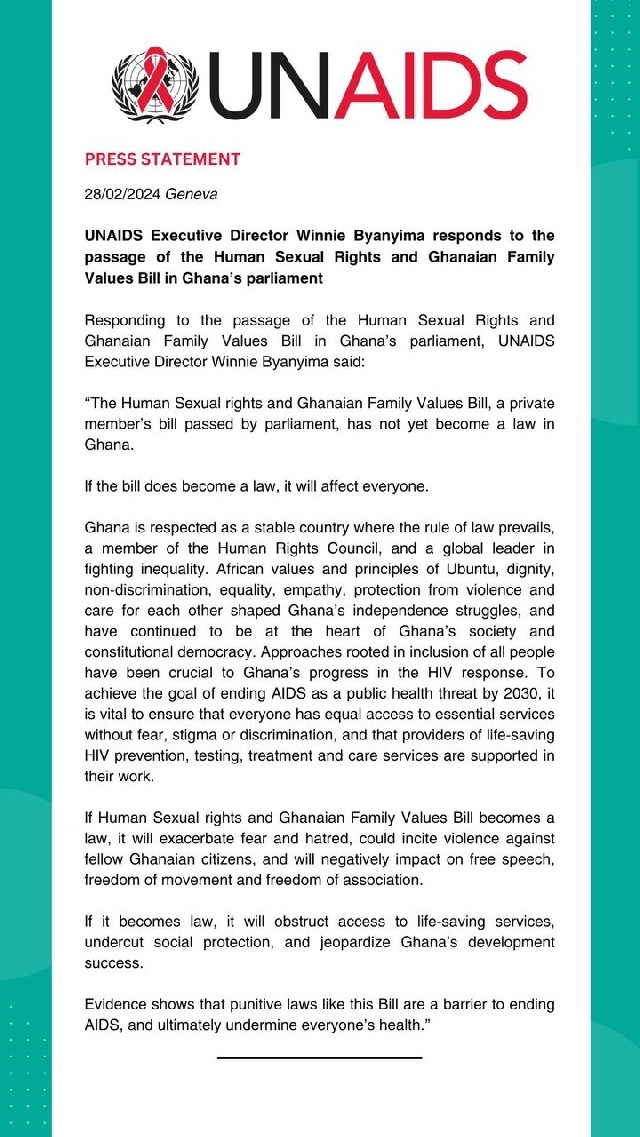 UNAIDS statement