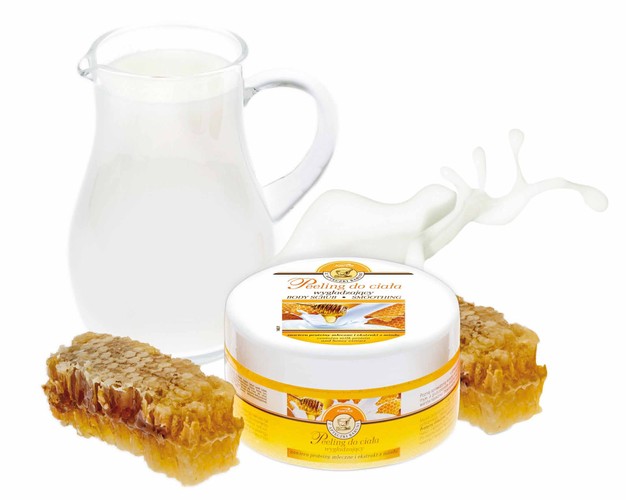 Peeling gruboziarnisty 'Z Apteczki Babuni' z ekstraktem z miodu i proteinami mlecznymi