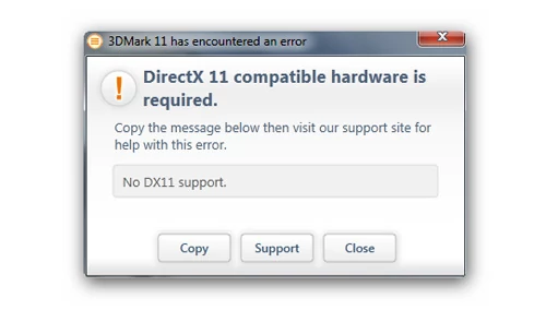 Niestety, ale 3DMark 11 nie połyka starszych kart graficznych - muszą one wspierać DirectX 11
