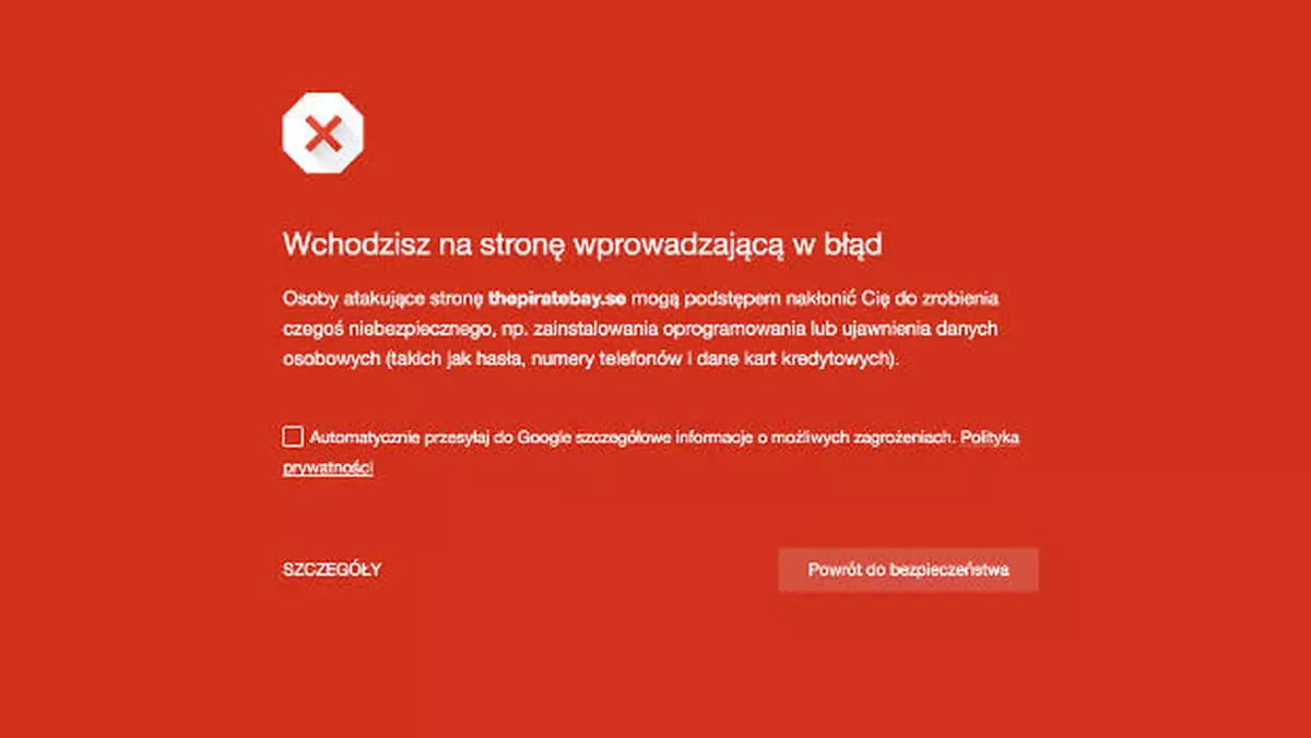 Google ponownie utrudnia dostęp do Pirate Bay