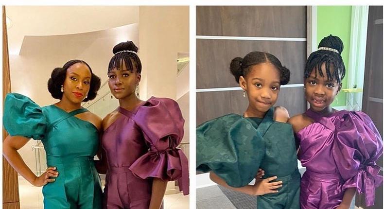 Young queens recreate Chimamanda and Lupita looks [Instagram: chimamanda_adichie]