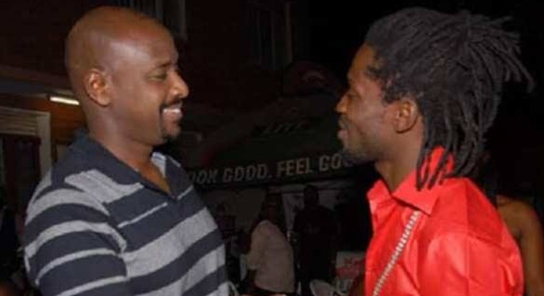 Muhoozi and Bobi Wine in friendlier times 