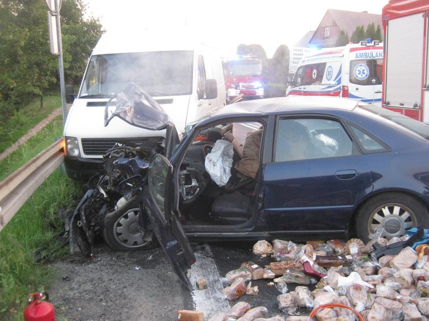 Wypadek na zakopiance w Tenczynie