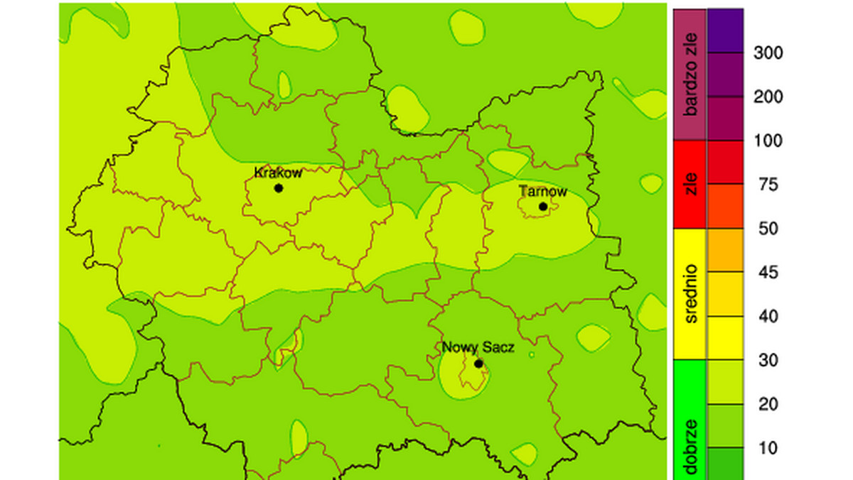 Deszcz i silny wiatry spowodowały, że dziś w Małopolsce można oddychać świeżym powietrzem. Smog, który od kilku dni spowijał region, ustąpił. Tak wynika z prognoz urzędu marszałkowskiego.