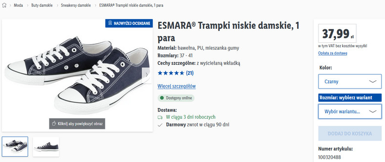 Lidl Esmara trampki damskie