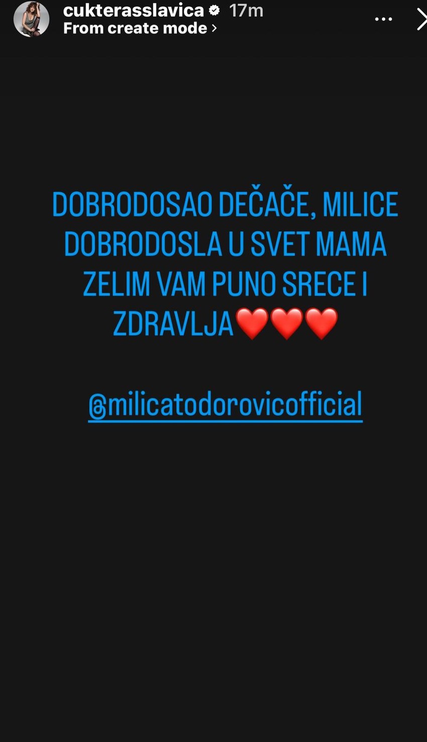 Objava Slavice Ćukteraš