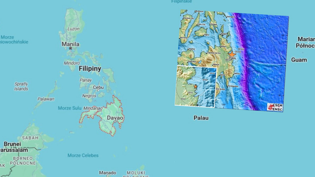 Silne trzęsienie ziemi na Filipinach