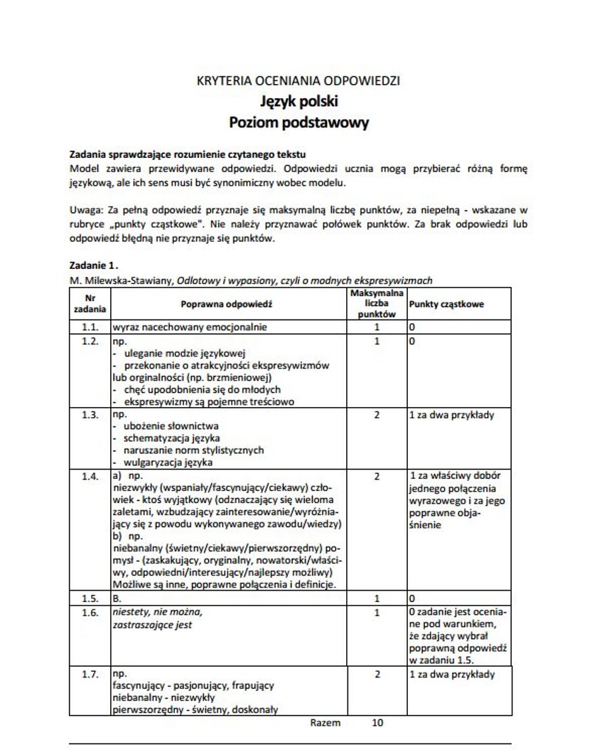 Próbna matura z języka polskiego. Pytania i odpowiedzi