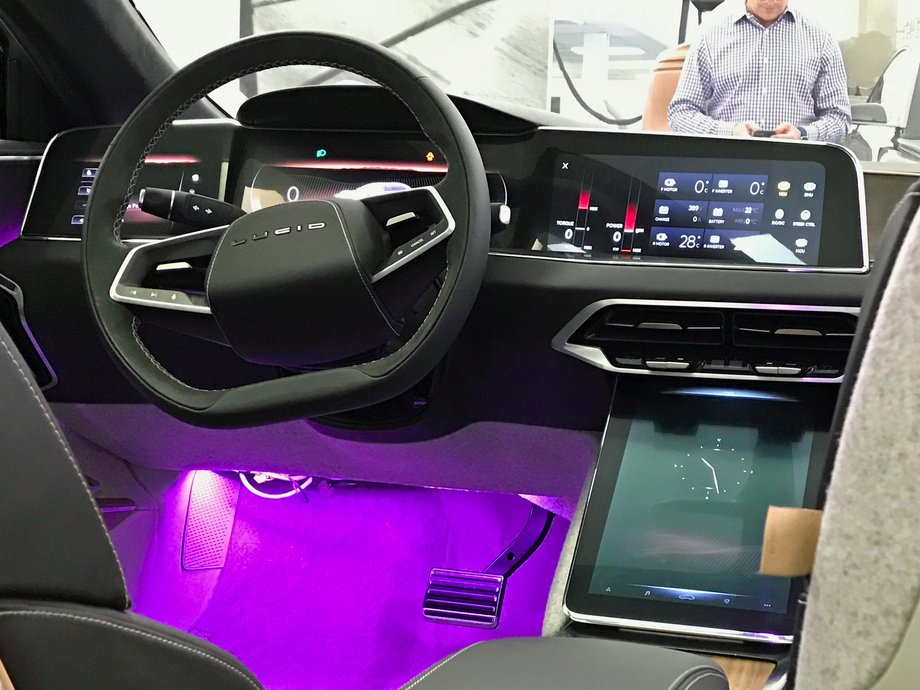 The Lucid Air's interior.