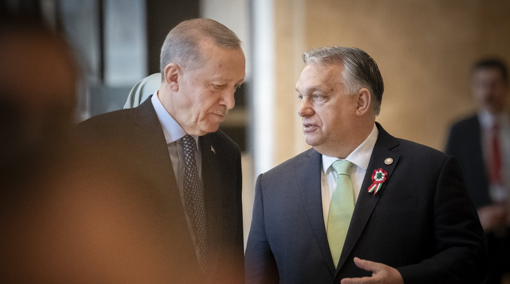 Orbán Viktor miniszterelnök (j) és Recep Tayyip Erdogan török elnök négyszemközt is tárgyaltak/Fotó:.MTI-Miniszterelnöki Sajtóiroda-Benko Vivien Cher