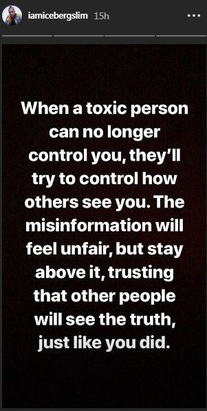 Iceberg Slim shares cryptic message about his failed relationship with Juliet Ibrahim 