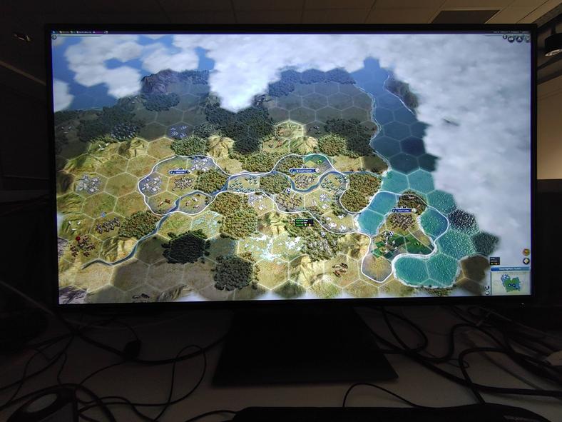 Gra Civilization V na testowanym monitorze marki Dell