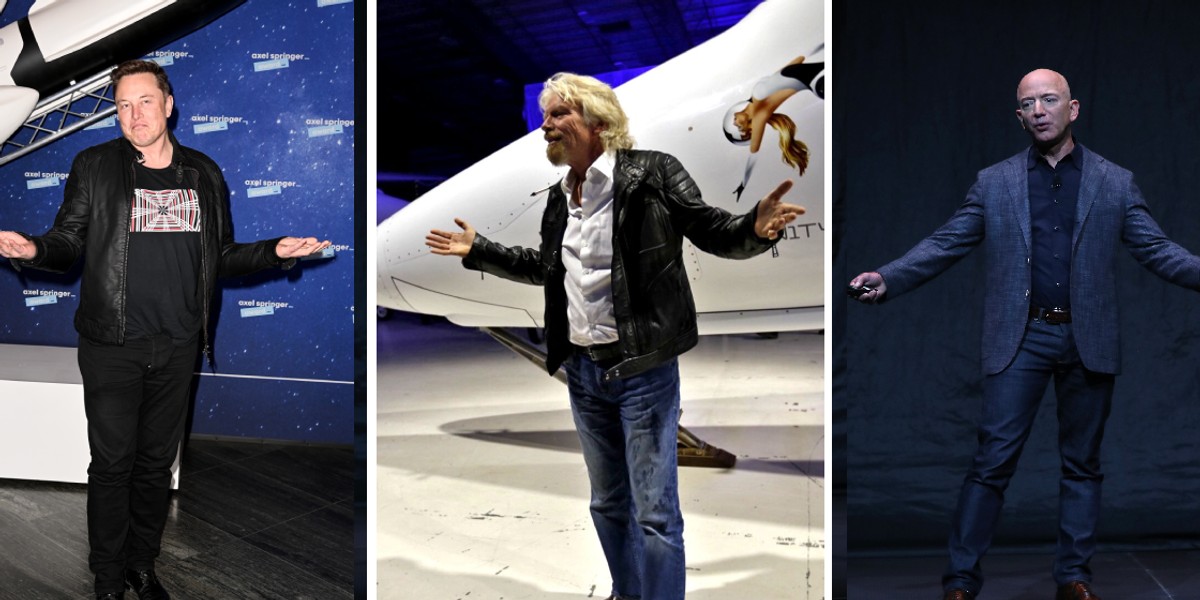 Elon Musk, Richard Branson i Jeff Bezos uznali, ze turystyka kosmiczna jest biznesem, w którym warto inwestować.