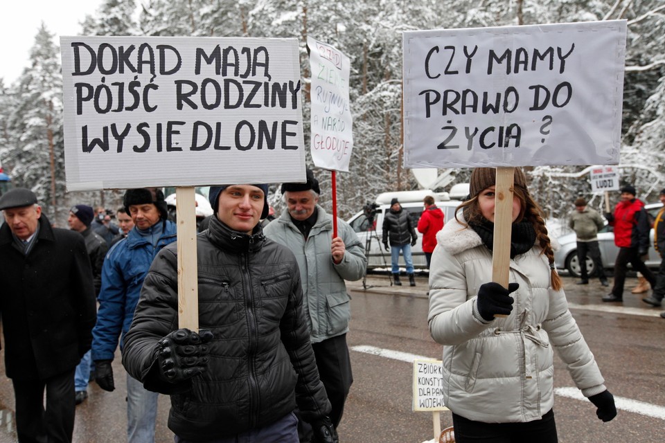 Rozpoczęła się blokada krajowej "ósemki" prowadzącej na Litwę