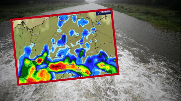 Nawałnice przechodzą przez Polską. Ostrzeżenia przed podtopieniami (fot. WXCHARTS.COM)