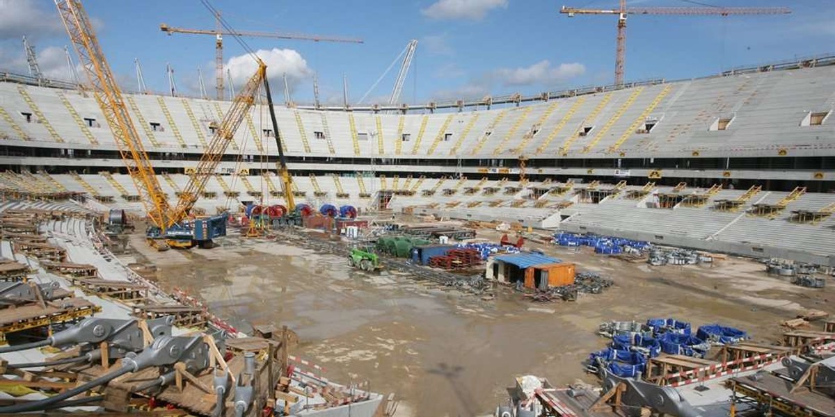 Tak rośnie Stadion Narodowy