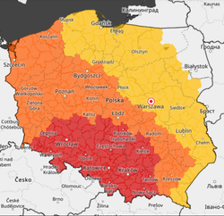 Huragan i trąby powietrzne. IMGW ostrzega przed zagrożeniem najwyższego stopnia