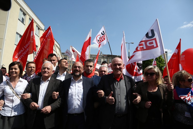 Pochód pierwszomajowy SLD i OPZZ