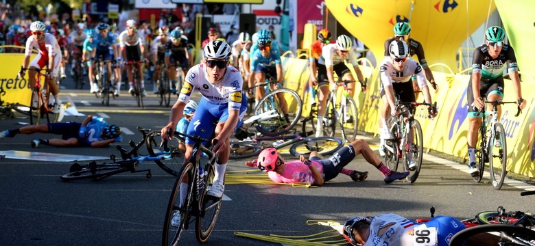 Dramatyczny wypadek na mecie pierwszego etapu Tour de Pologne [WIDEO]