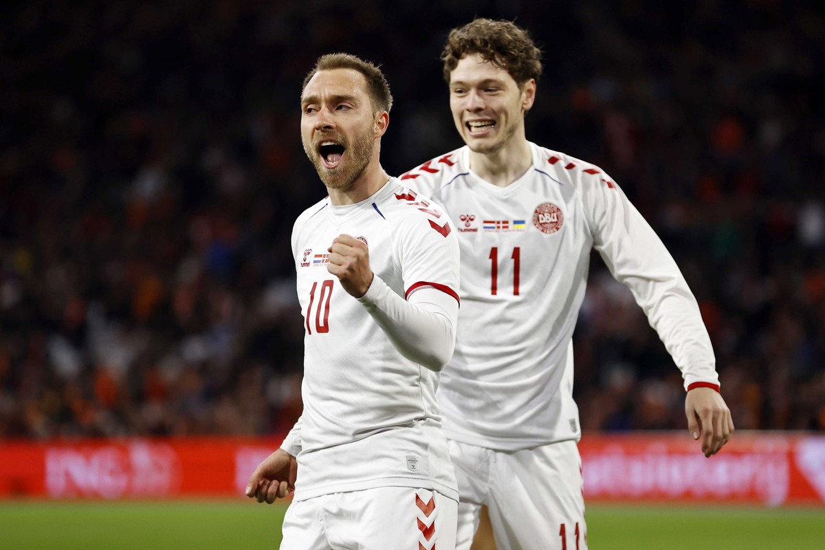 Christian Eriksen i Andreas Skov Olsen