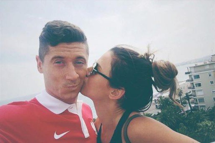 Anna Lewandowska z mężem