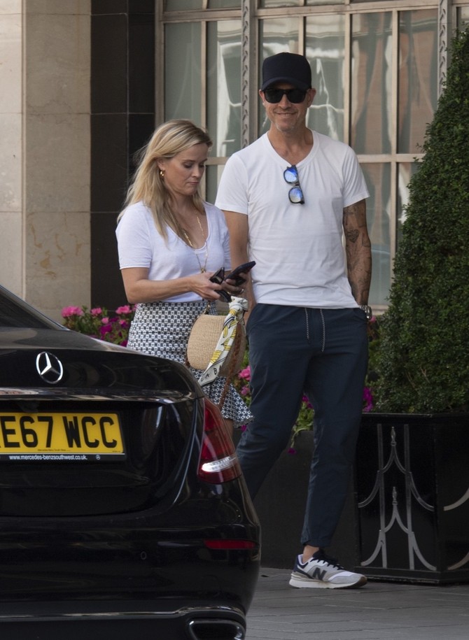 Riz Viterspun sa bivšim suprugom Džimom Totom