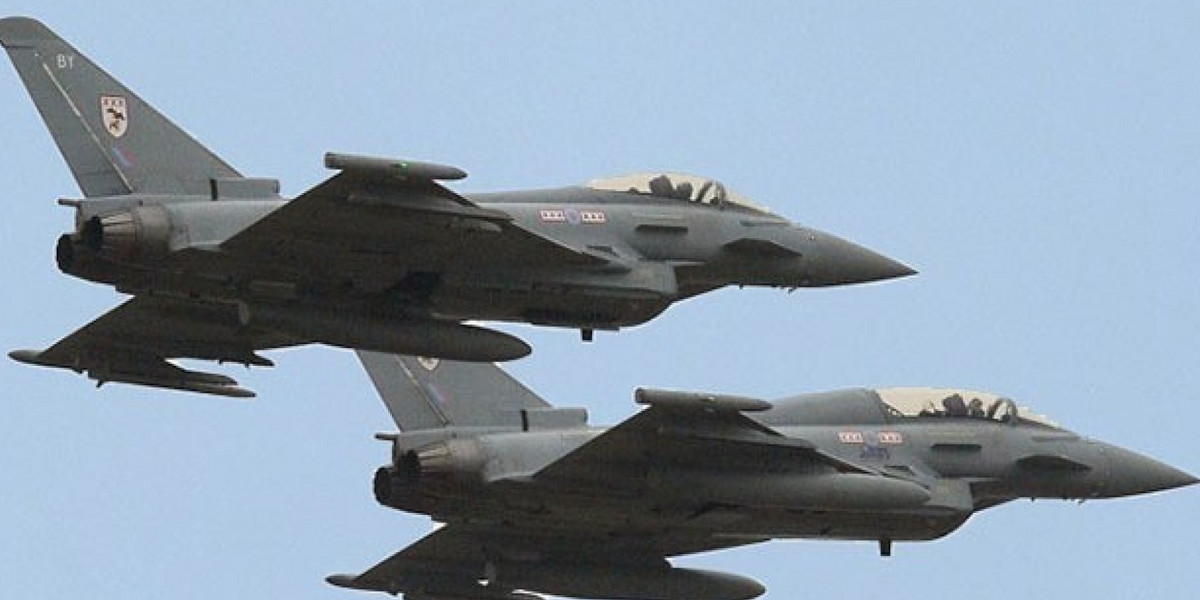 RAF Typhoon fighter jets.