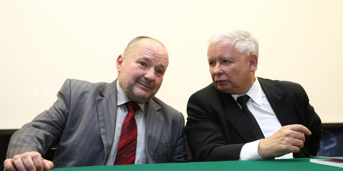 Jarosław Kaczyński i Maciej Łopiński