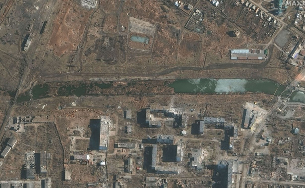 Zdjęcie satelitarne zniszczeń w Bachmucie