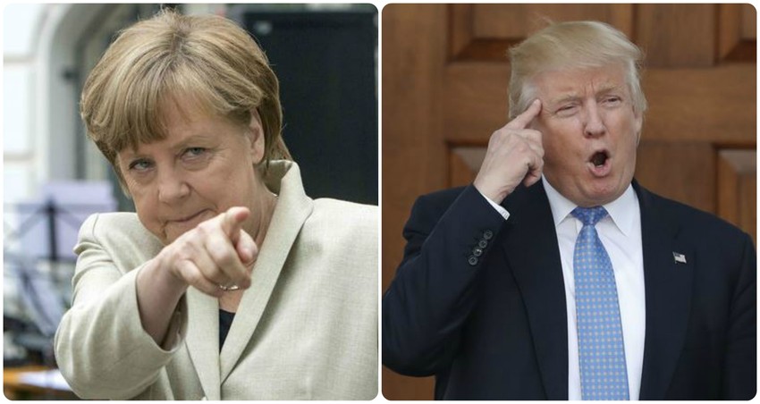 Angela Merkel i Donald Tramp