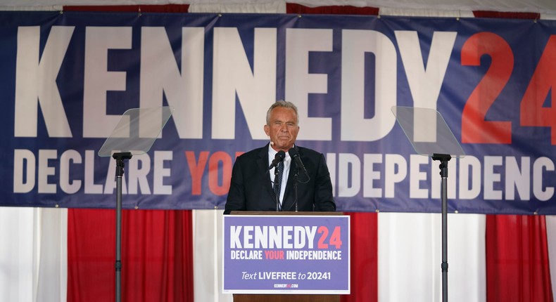 Robert Kennedy Jr. announces his independent campaign for president, ending his Democratic primary hopes.Jessica Kourkounis/Getty Images